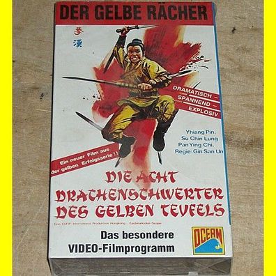 VHS - Der gelbe Rächer / Die Acht Drachenschwerter des glben Teufels - OVP !