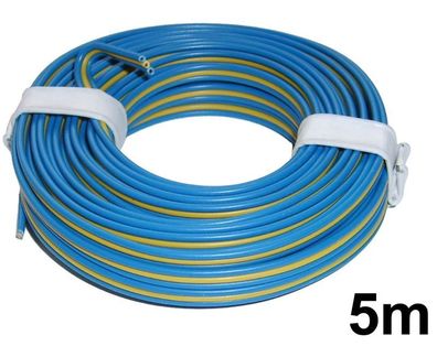 5m oder 25m Litze 3-adrig blau/ blau/ gelb Modellbahn-Kabel für Märklin Weichen NEU