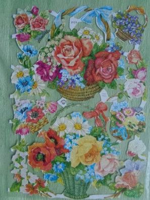 alter Taunus Bogen Glanzbilder Scraps Chromos Vielliebchen - Blumen