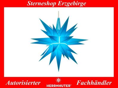 Herrnhuter Stern Ministern A1e blau Kunststoffstern 13 cm mit LED !