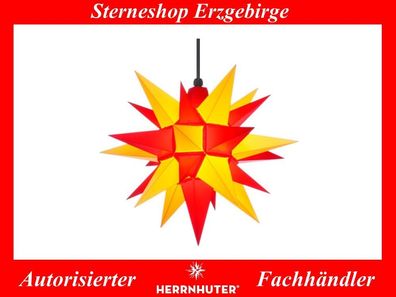Herrnhuter Stern Adventsstern Kunststoffstern A4 gelb/ rot 40 cm für Außen