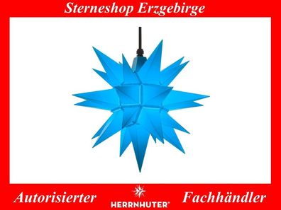 Herrnhuter Stern Adventsstern Kunststoffstern A4 blau 40 cm für Außen Außenstern