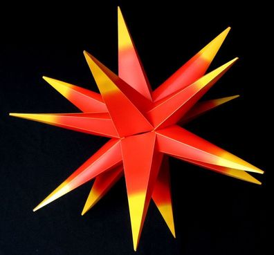 Adventsstern 55cm rot / gelb außen Außenstern Weihnachtsstern wetterfest Stern