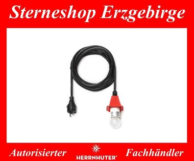 Zuleitung Kabel Original für Herrnhuter Stern Außenstern A4 und A7 5 Meter rot LED