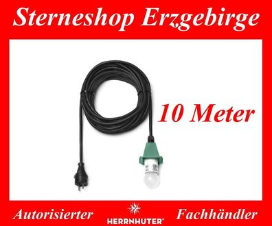 Zuleitung Kabel Original für Herrnhuter Stern Außenstern A4 und A7 10 Meter grün LED