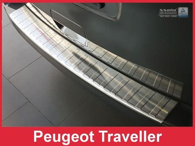 Ladekantenschutz | Edelstahl passend für Peugeot Traveller ab 2016 ->