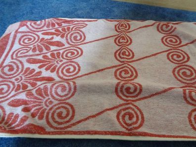Handtuch aus DDR Zeiten--rot mit Muster 49 x90cm