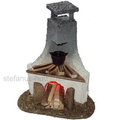 Kamin, Feuerstelle für Krippe, 3,5V Krippenbeleuchtung, Krippenzubehör, 40648