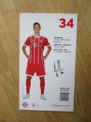 FC Bayern München Saison 17/18 Marco Friedl - Autogramm!!!