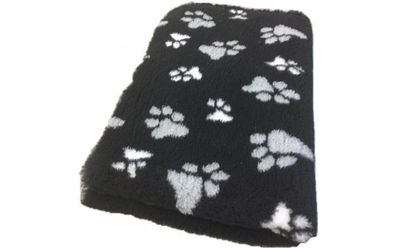 Vet Bed Hundedecke Hundebett Schlafplatz 150 x 100 cm schwarz grau weiß