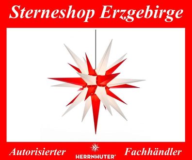 Herrnhuter Stern Adventsstern Kunststoffstern A13 weiß-rot 130 cm Außenstern