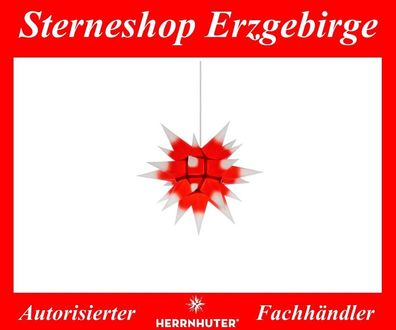 Herrnhuter Stern Adventsstern Papierstern I4 weiß/ roter Kern 40 cm für Innen