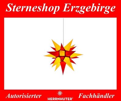 Herrnhuter Stern Adventsstern Papierstern I4 gelb/ rot 40 cm für Innen
