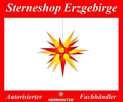 Herrnhuter Stern Adventsstern Papierstern I6 gelb/ rot 60 cm für Innen
