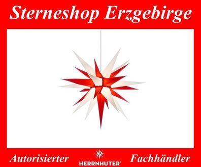 Herrnhuter Stern Adventsstern Papierstern I6 weiß/ rot 60 cm für Innen