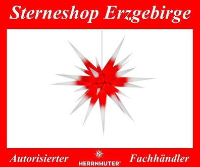 Herrnhuter Stern Adventsstern Papierstern I7 weiß/ roter Kern 70 cm für Innen