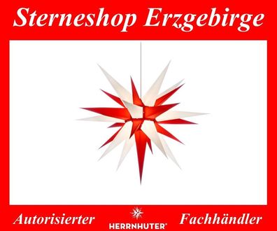 Herrnhuter Stern Adventsstern Papierstern I7 weiß/ rot 70 cm für Innen