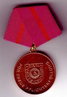 DDR Orden Zivilverteidigung Pflichterfüllung in Bronze