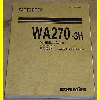 Komatsu Ersatzteilkatalog WA270-3H Radlader Seriennummer ab WA270H21038 und höher
