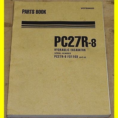Komatsu Parts - Book PC27R-8 Hydraulik Excavator Serial Number :