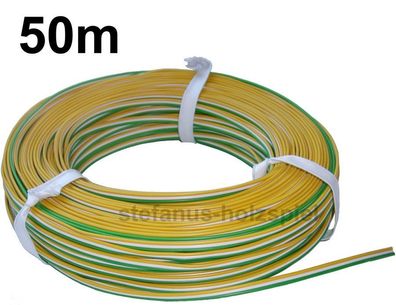 50m ! Litze 3-adrig grün/ weiß/ gelb Modellbahn-Kabel für TRIX Weichen NEU
