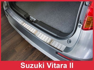 Ladekantenschutz | Edelstahl passend für Suzuki Vitara II Hybrid 2015-2018, FL2018->
