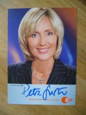 ZDF Fernsehmoderatorin Petra Gerster - handsigniertes Autogramm!!!