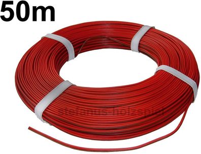 50m Litze 2-adrig rot-braun 2x18x0,10 Kabel 0,14 mm² für Modellbahn