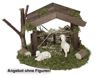 Unterstand für Schafe, Krippenstall, Krippenzubehör, Krippe Alfred Kolbe 294-8