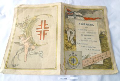 Heft Kommers des Deutschen Turnvereins Valparaiso am 11. April 1914