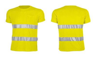 Warnschutz T-Shirt gelb S - 3XL Warn Polo Shirt Warnshirt warngelb Hemd EN471