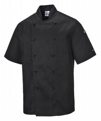Veste cuisinier noir manches courtes XS-5XL Veste de boulangers
