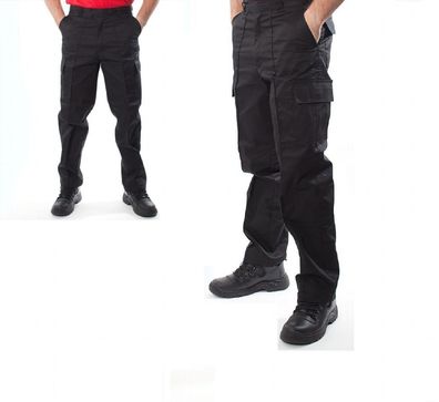Pantalons cargo à pinces noir taille 44-68 de travail montage à