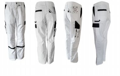 Pantalon de montage blanc 42 - 74 pour travaux peinture à pinces TOP Nouvelle