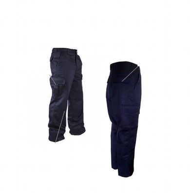 Pantalons de travail Homme cargo 44-70 bleu marine montage à pinces