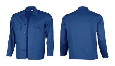 Veste professionnelle de travail 42-68 bleu vif Blouson Coton