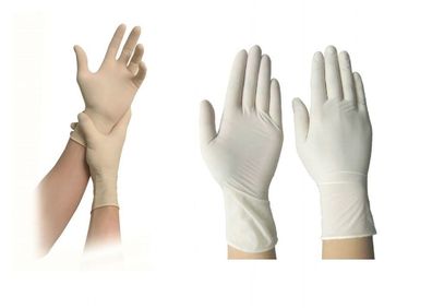 100 Pièce Des gants de latex sans talc S-XL à usage unique à BOÎTE