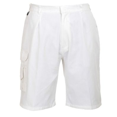 Pantalones cortos trabajo blanco S-XXL 46-60 Bermuda Shorts de pintor