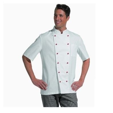 Veste cuisinier blanc manches courtes Gr. 42-64 Femme 36-58 Veste de boulangers