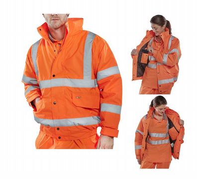 Warnschutz Pilotenjacke 5XL Arbeitsjacke orange Warnschutzjacke Warnjacke NL
