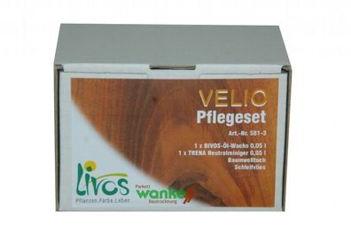 Livos Velio-Set 581-3 Pflege für gelaugt-geölt und geölt-gewachste Möbel
