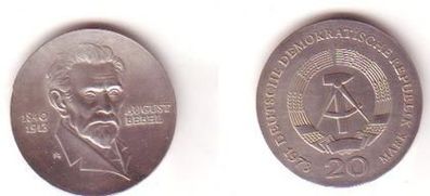 DDR Gedenk Münze 20 Mark August Bebel 1973