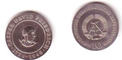 DDR Gedenk Münze 10 Mark Caspar David Friedrich 1974