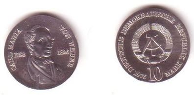 DDR Gedenk Münze 10 Mark Carl Maria von Weber 1976