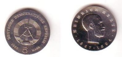 DDR Gedenk Münzen 5 Mark Heinrich Hertz 1969