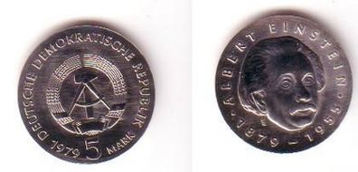 DDR Gedenk Münzen 5 Mark Albert Einstein 1979