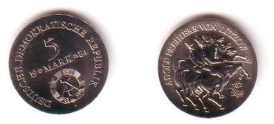 DDR Gedenk Münzen 5 Mark Adolf von Lützow 1984