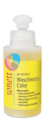 1,17€/100ml) Sonett Waschmittel Color Mint & Lemon Probeflasche 120 ml