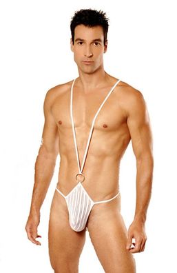 Männer Stringbody Weiß Herren Body Erotik Mini Body Borat Body Underwear Gr S-L