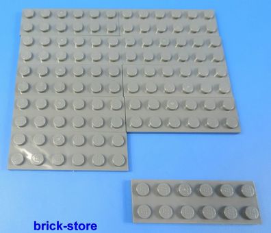 LEGO® Nr- 4211002 / 2x6 Platte dunkelgrau / 10 Stück